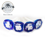 Кнопки дверей розочки ВАЗ (бел/син)