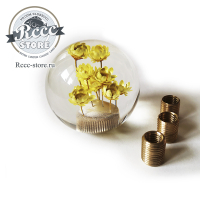 Ручка кпп шар с цветами + втулки