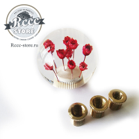 Ручка кпп шар с цветами (к) + втулки